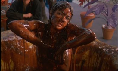Carole Laure in chocolate